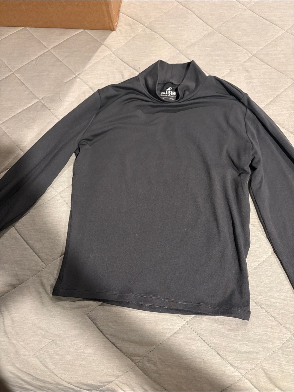 Hollister Women's Black Long-Sleeve Turtleneck Top